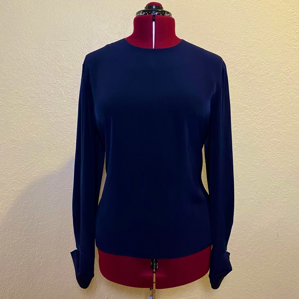 Kasper | Royal Blue Formal Long Sleeve Blouse 12 🖤🖌️